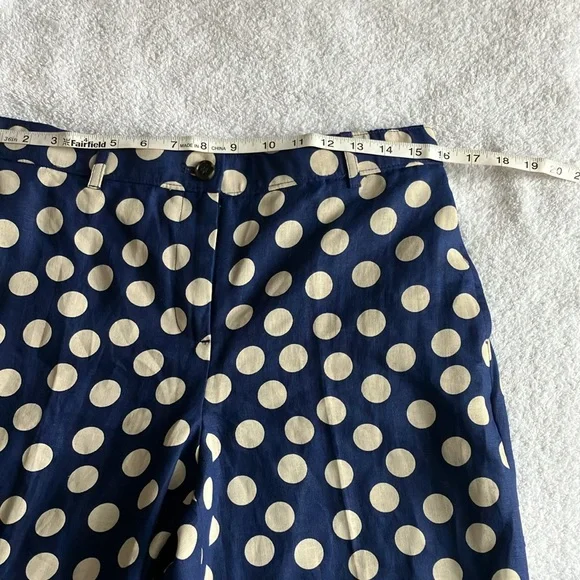 J. Crew Harbor pant in dot linen - Picture 4 of 9